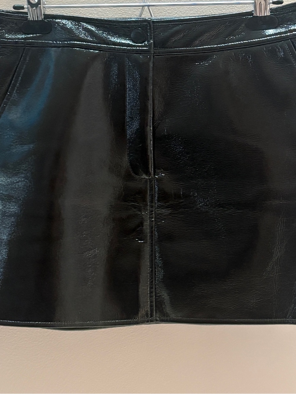 MICHAEL Michael Kors Black Patent Mini Skirt